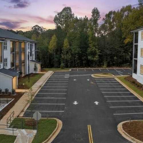a street with houses on the side